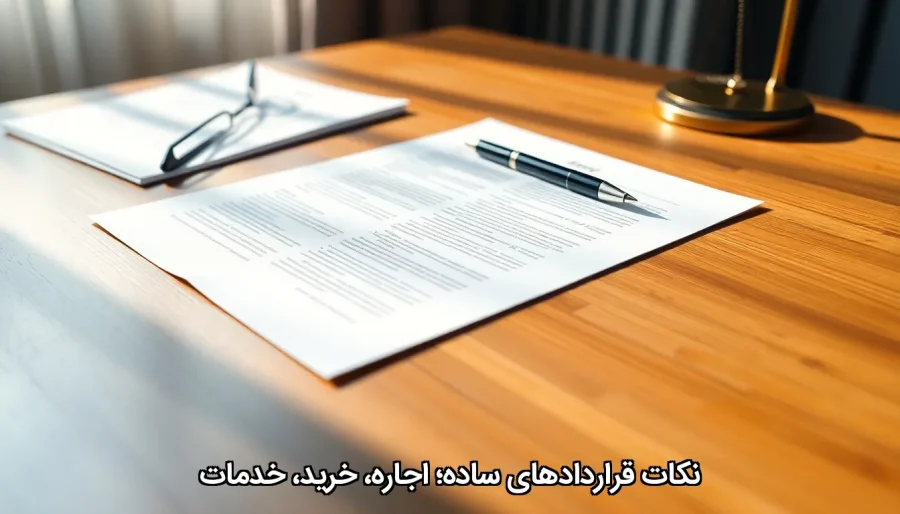 نکات قراردادهای ساده؛ اجاره، خرید، خدمات