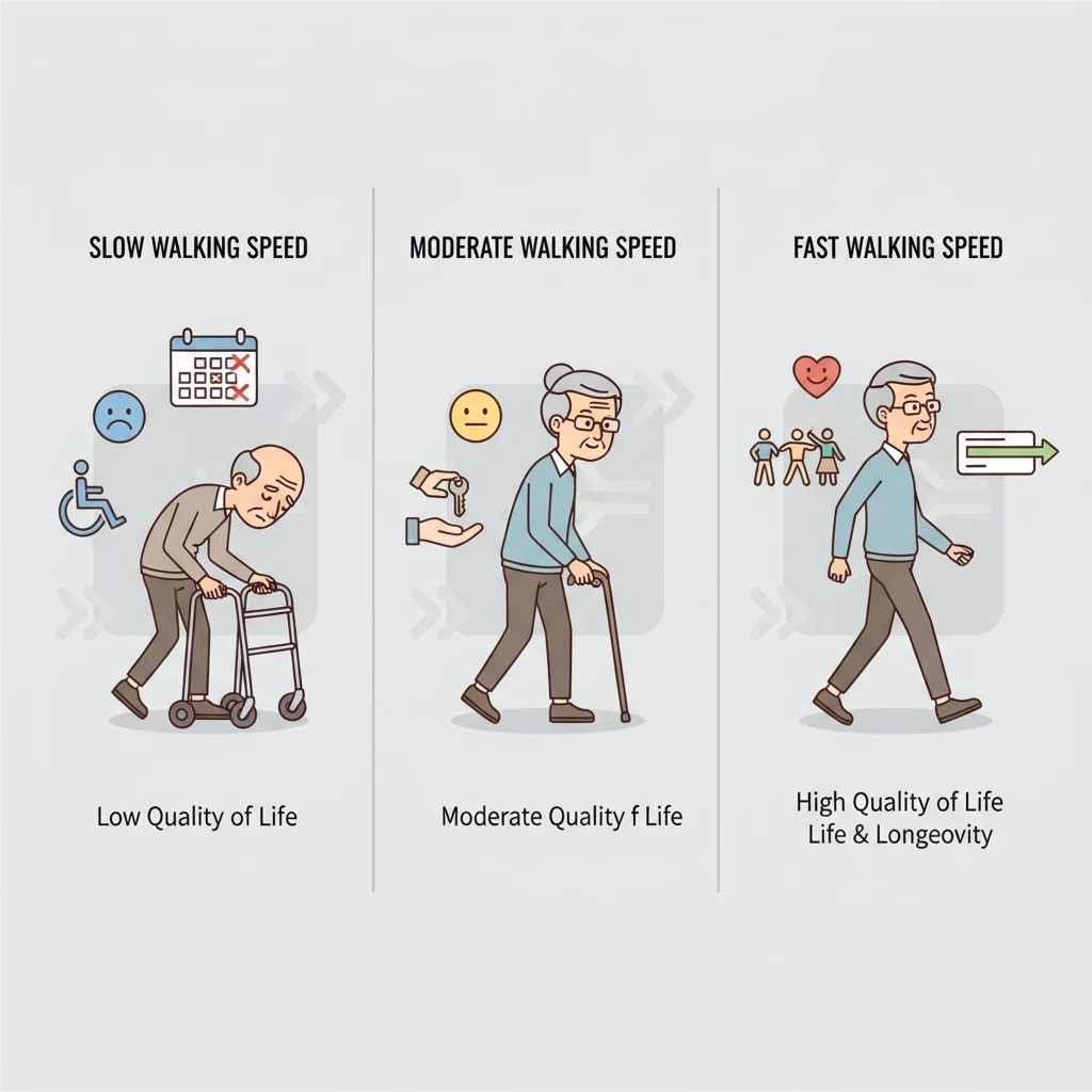 سرعت راه رفتن نشانه کیفیت زندگی و بقا در سالمندان