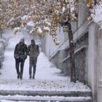 بارش ۱۲ سانتی‌متری برف بهاری در این استان مردم را غافلگیر کرد