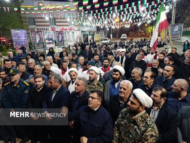 اجتماع باشکوه مردم بیله سوار در شب پنجاه و دوم