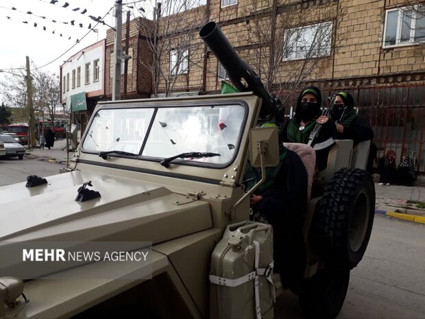 دلبران میزبان حماسه‌ای زنانه؛ رژه شقایق‌های ظهور در قاب ایمان و اقتدار