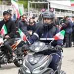 رژه زنان موتورسوار در میدان آزادی+ عکس