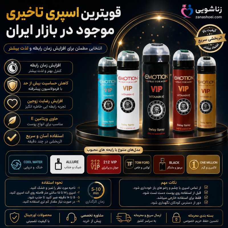 قوی‌ترین اسپری تاخیری موجود در بازار ایران؛ معرفی ۵ برند محبوب