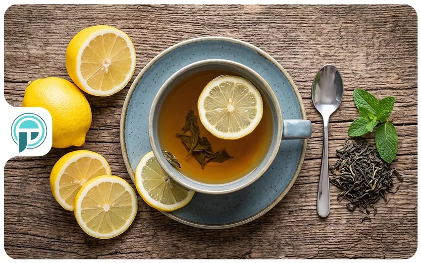خواص چای سبز با لیمو